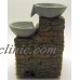 Cascading Bowl Brick LED Fountain With LED lights Dual Power (Resin) New in Box    153116132930